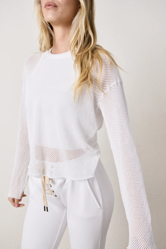 Laurel Boxy Mesh Crew T