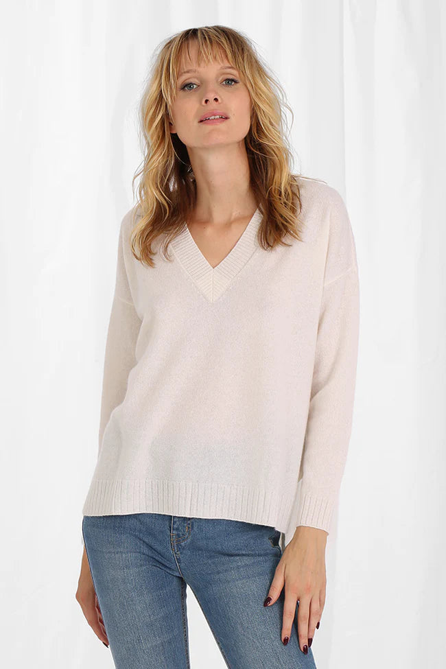Minnie Rose Cashmere V Neck
