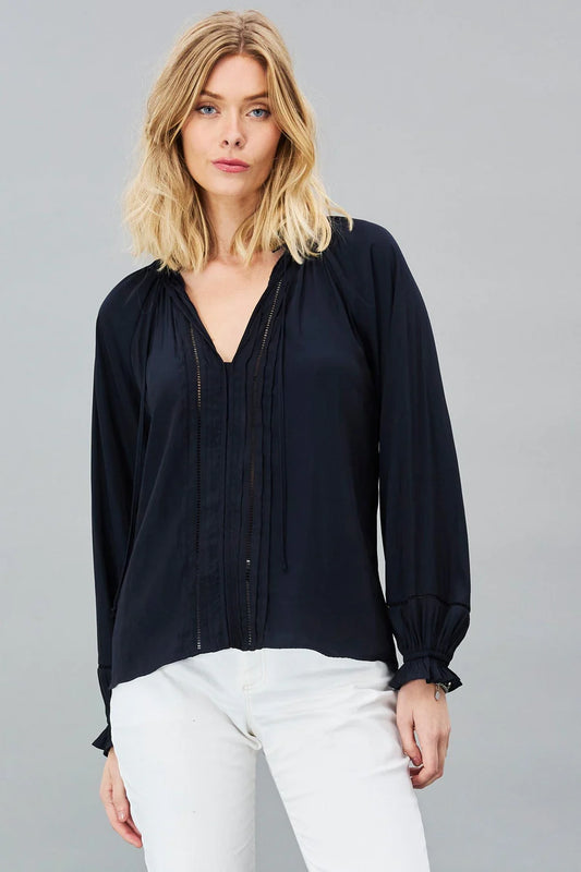 Lola and Sophie Long Sleeve Top with Trim