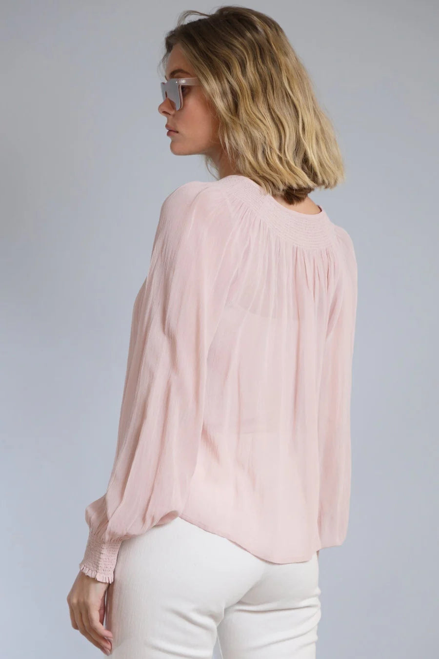 Smocked Neckline Top