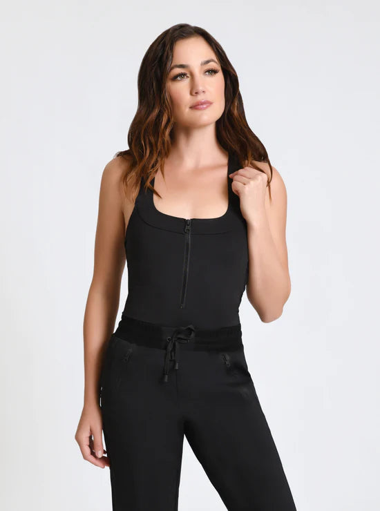 Blanc Noir Zip Body Suit