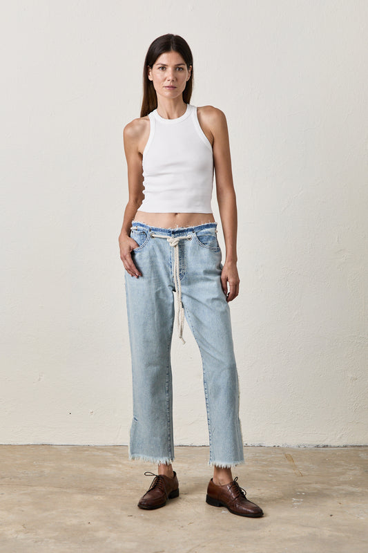 NSF Penny Relaxed Tie Waist Jeans