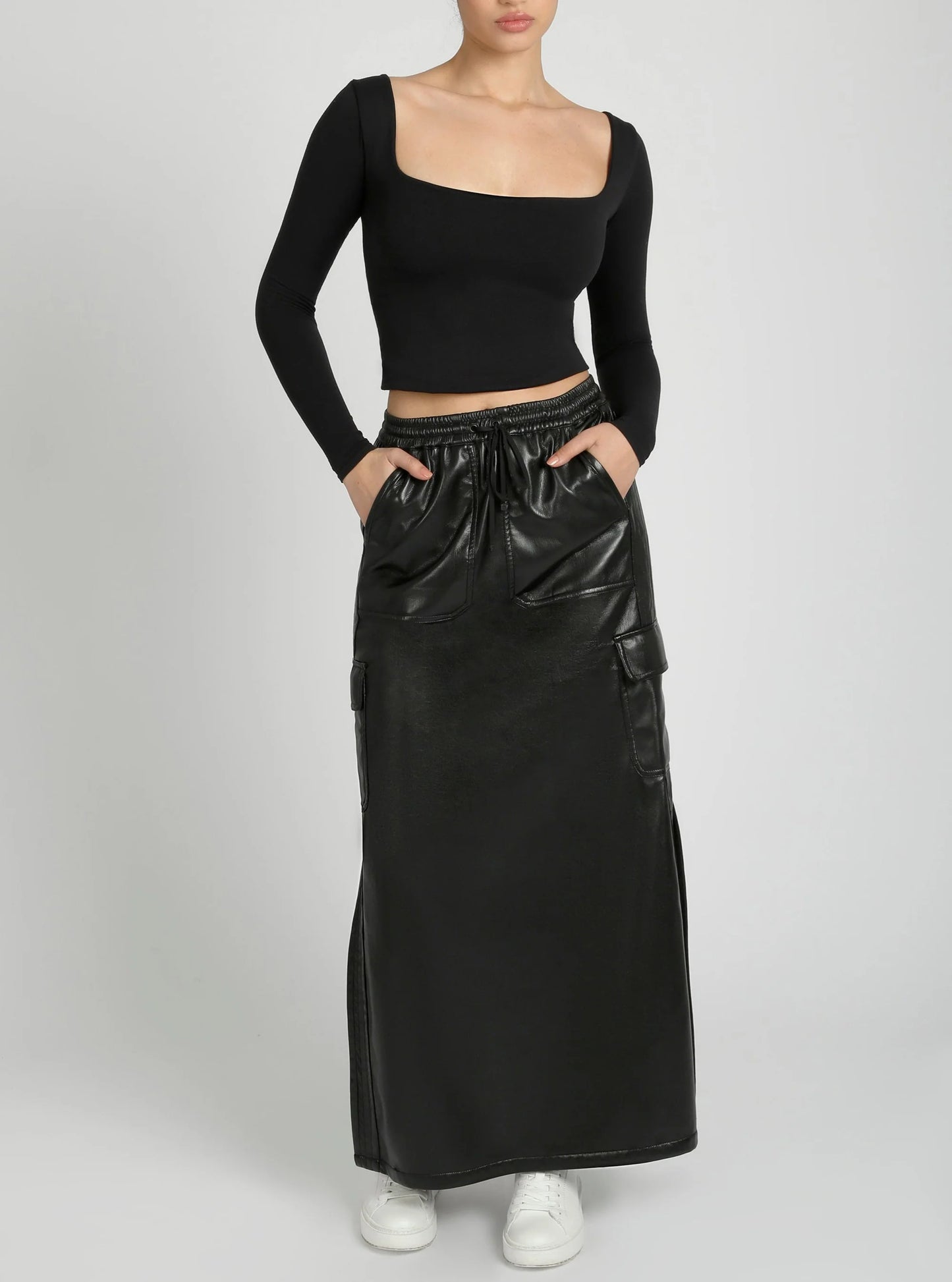 Blanc Noir Delia Long Skirt