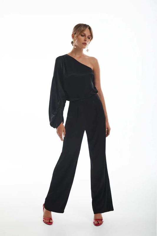 Krisa Satin Wide Leg Pant