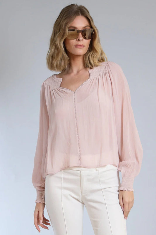 Smocked Neckline Top